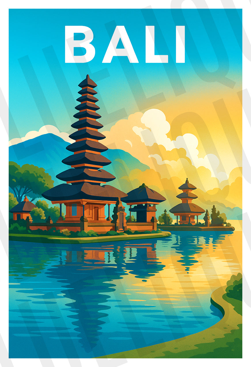 Bali Travel Poster - Canvas Wall Art