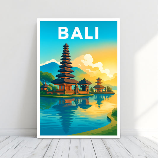 Bali Travel Poster - Canvas Wall Art