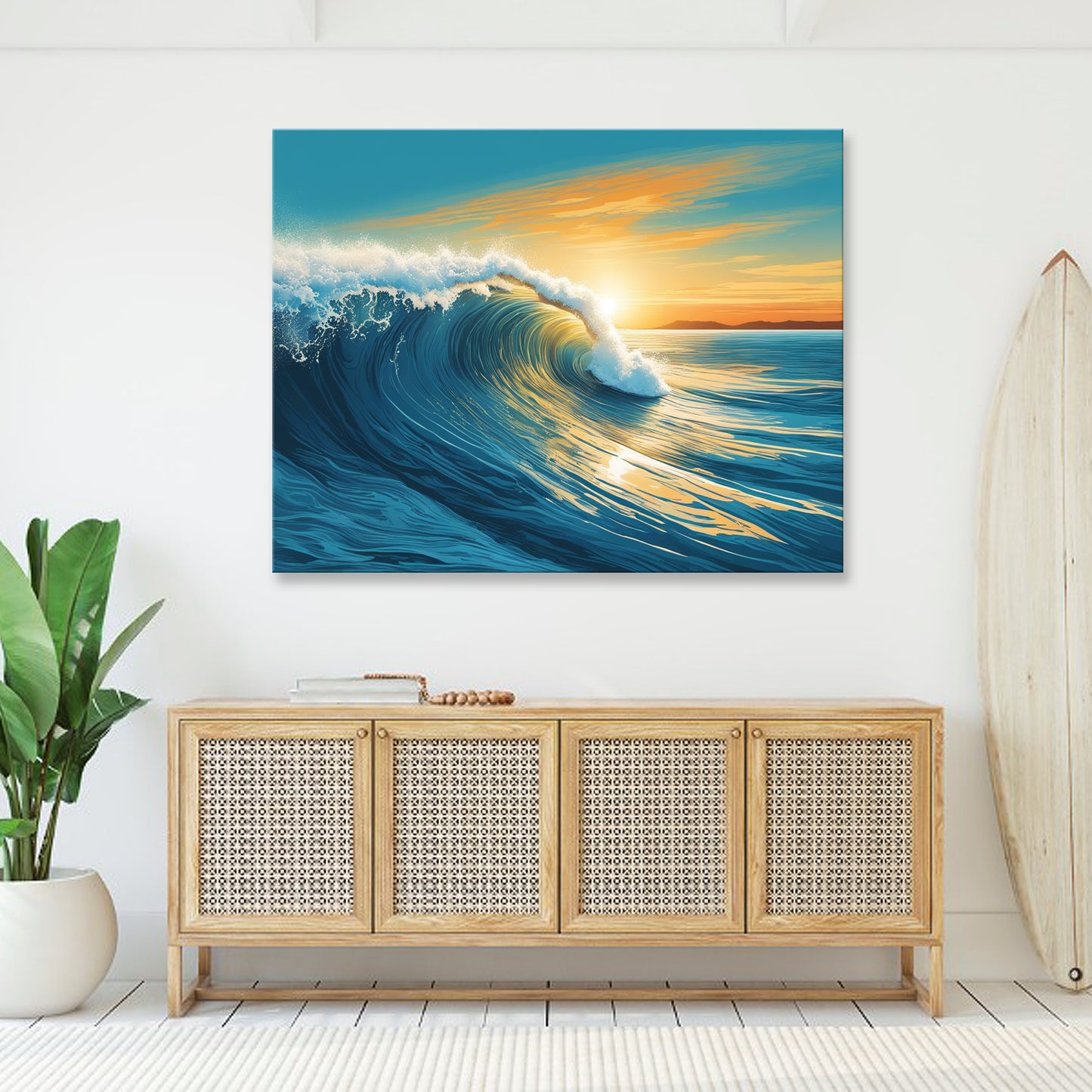 Curl At Dusk - Canvas Wall Art