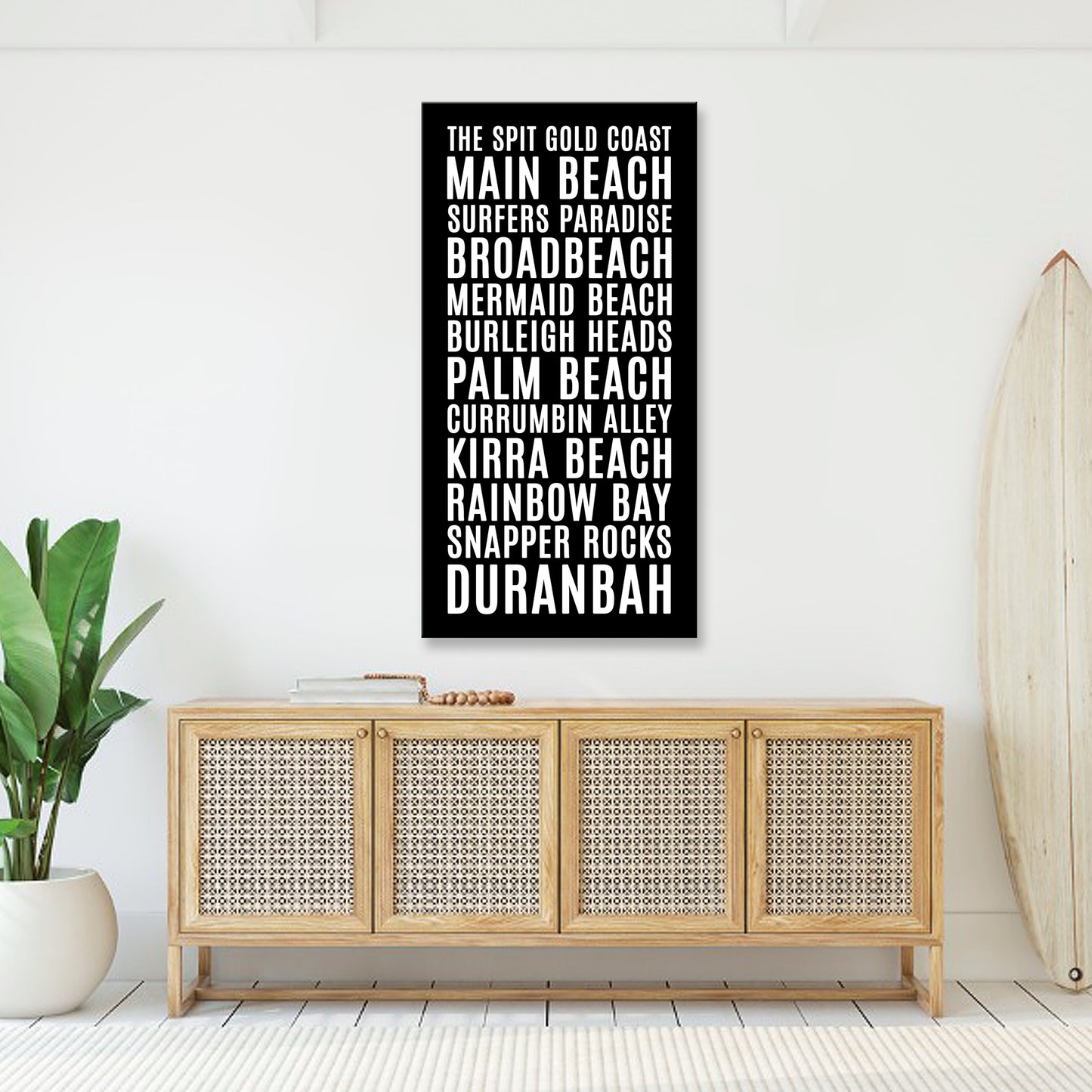 Gold Coast Bus Scroll - Canvas Wall Art