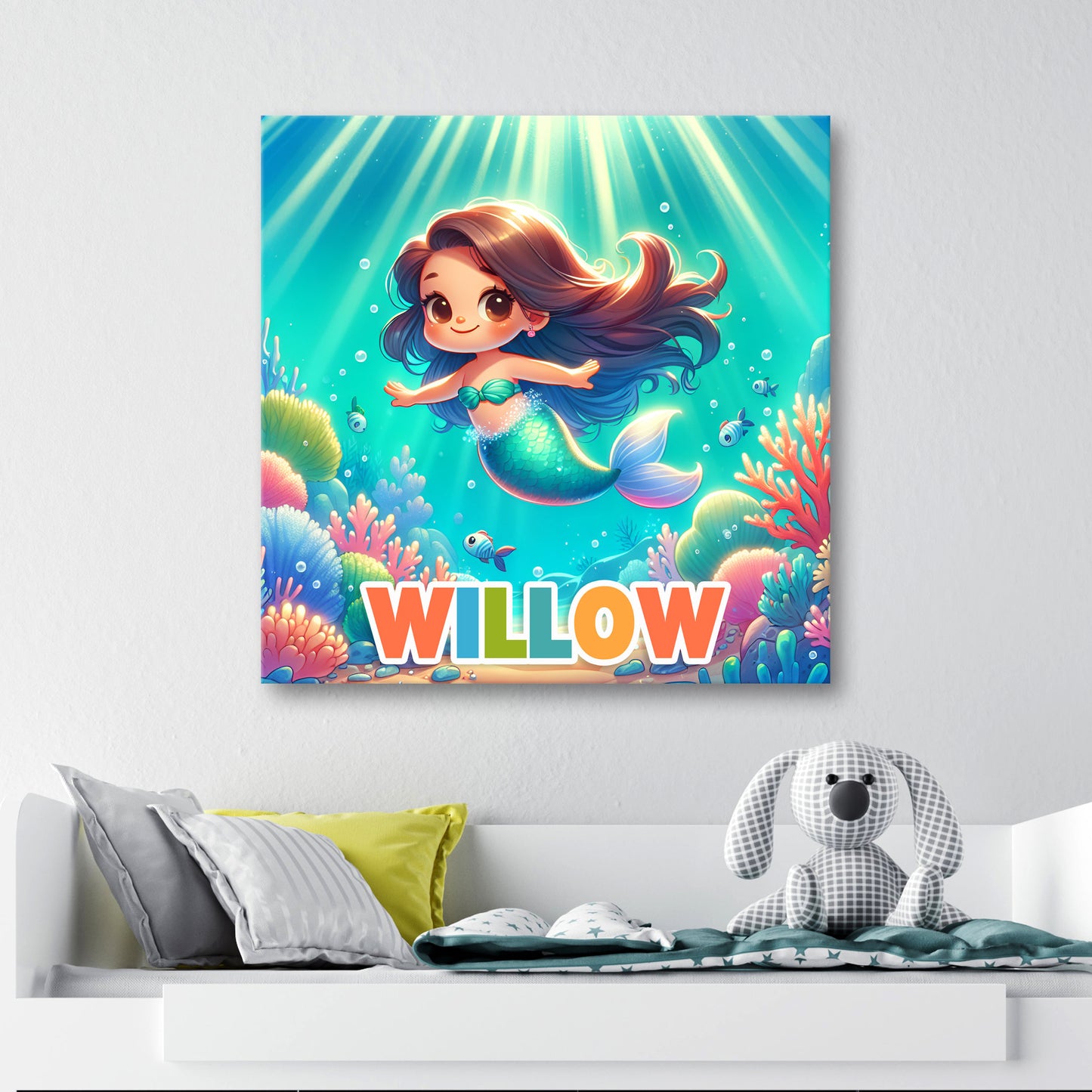 Mermaid - Personalised Canvas Wall Art