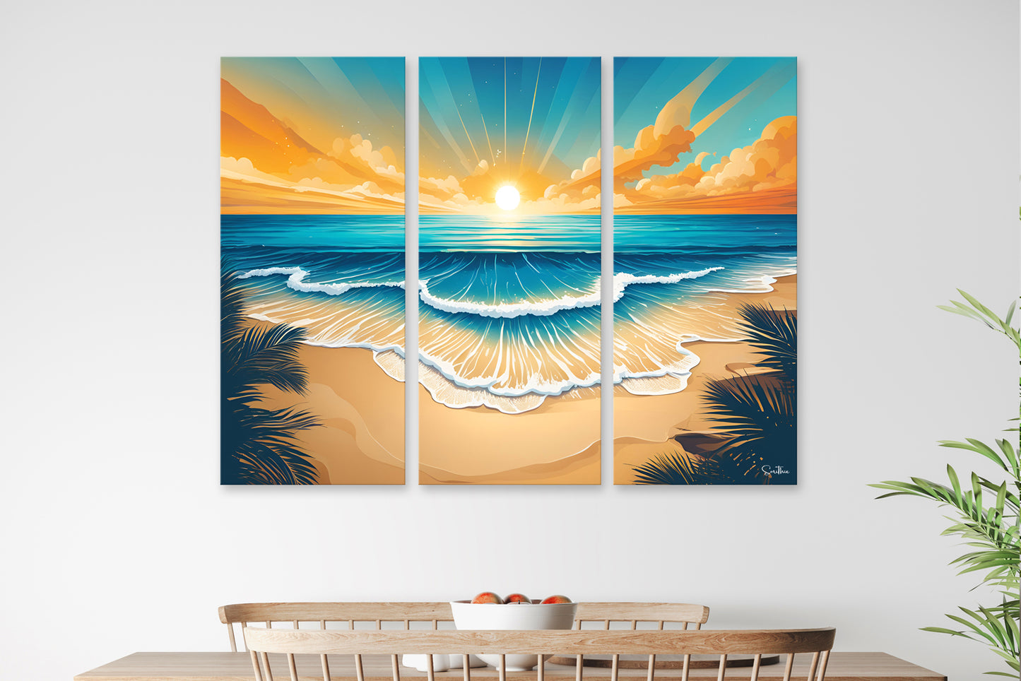 Paradise Found - Tri Panel Canvas Art