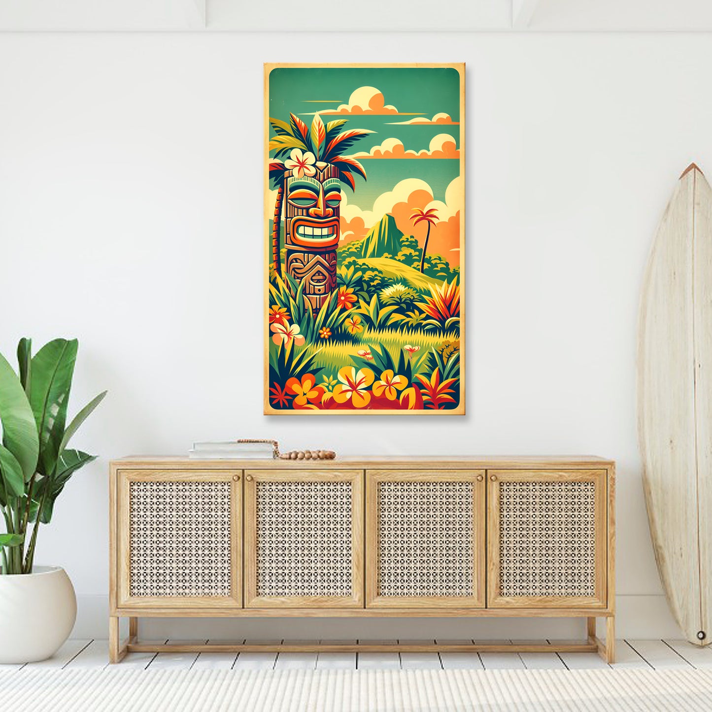 Retro Tiki Art - Canvas Wall Art