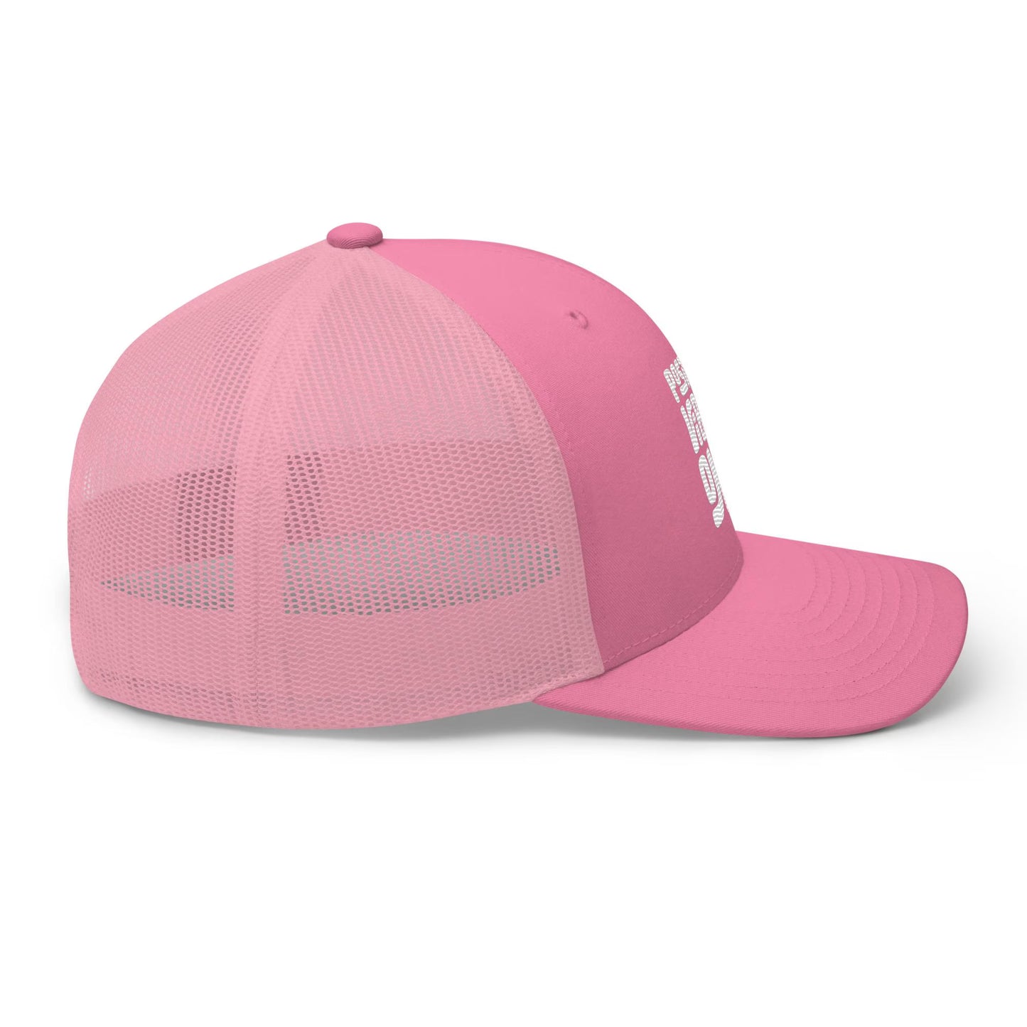 Positive Vibes Only - Embroidered Trucker Cap (Flamingo Pink)